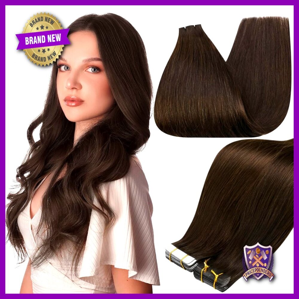 Tape In Hair Extensions Remy Human Hair Seamless Natural Blend Styling Versatile